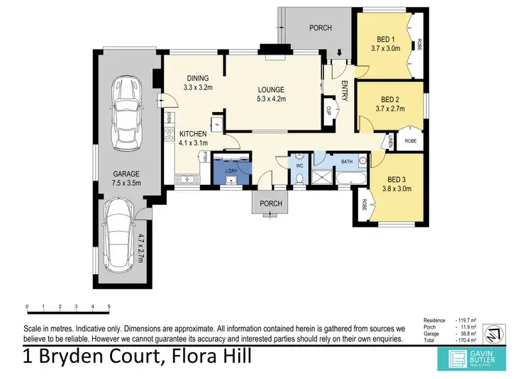 Floorplan of Homely house listing, 1 Bryden Ct, Flora Hill VIC 3550