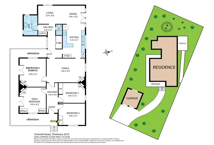 Floorplan of Homely house listing, 10 Antill St, Thirlmere NSW 2572