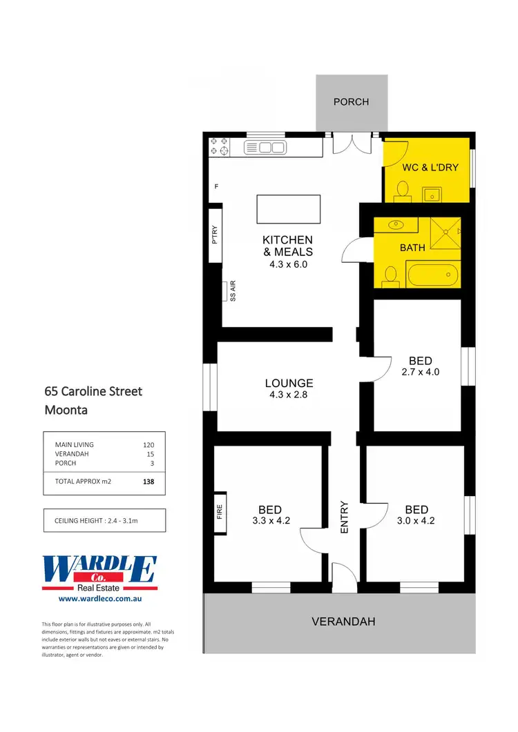 Floorplan of Homely house listing, 65 Caroline St, Moonta SA 5558