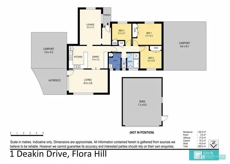 Floorplan of Homely house listing, 1 Deakin Dr, Flora Hill VIC 3550