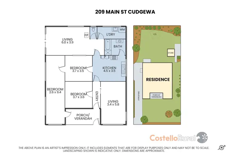 Floorplan of Homely house listing, 209 Main St, Cudgewa VIC 3705