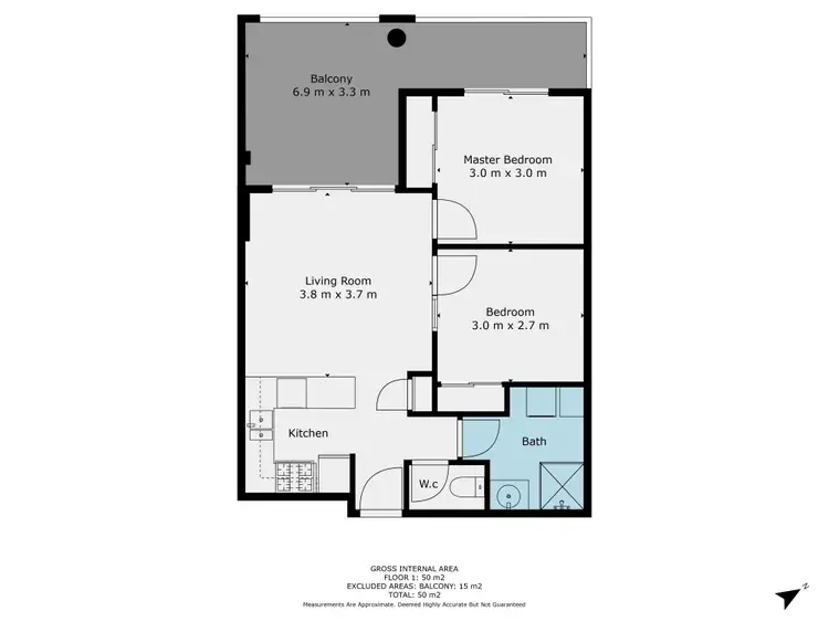 Floorplan of Homely apartment listing, Unit 55/586 Ann St, Fortitude Valley QLD 4006