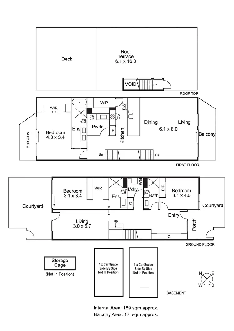 Floorplan of Homely townhouse listing, 4/95 Beach Rd, Mentone VIC 3194