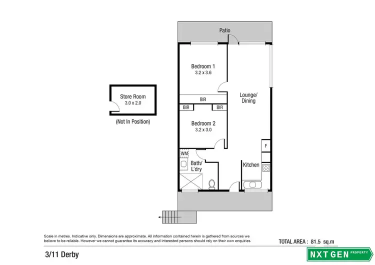 Floorplan of Homely unit listing, Unit 3/11 Derby St, Pimlico QLD 4812