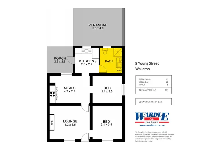Floorplan of Homely house listing, 9 Young St, Wallaroo SA 5556