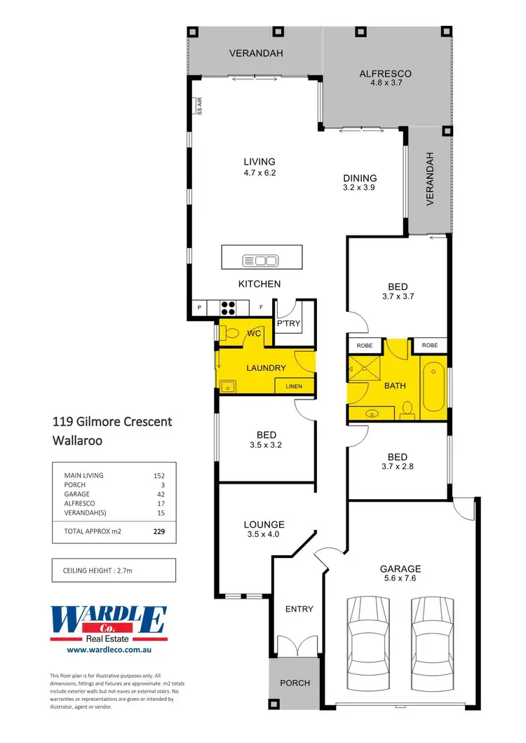 Floorplan of Homely house listing, 119 Gilmore Cres, Wallaroo SA 5556