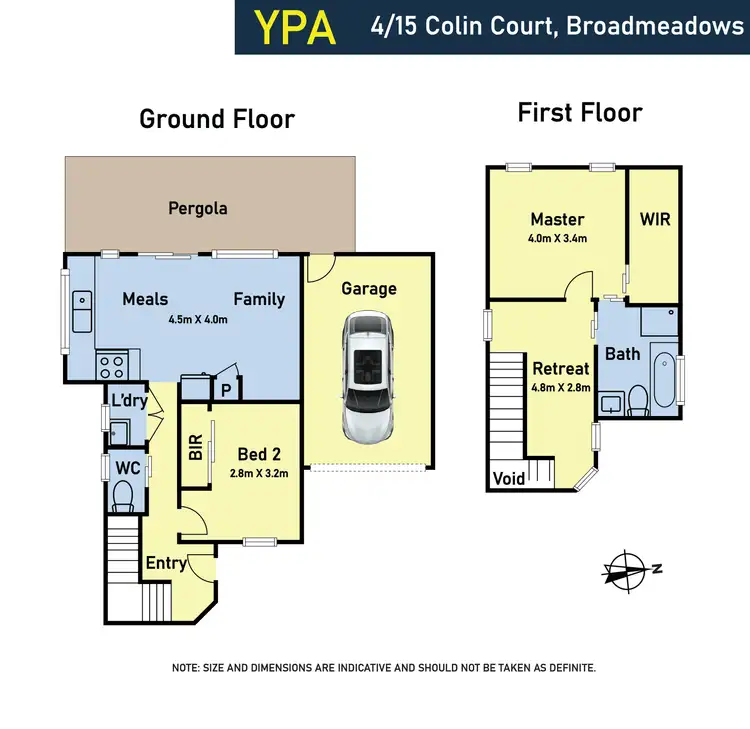 Floorplan of Homely townhouse listing, Unit 4/15 Colin Ct, Broadmeadows VIC 3047