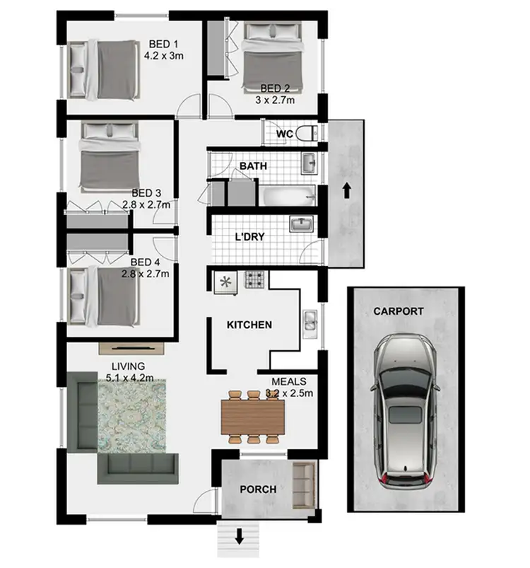 Floorplan of Homely house listing, 80 Southampton Rd, Ellen Grove QLD 4078
