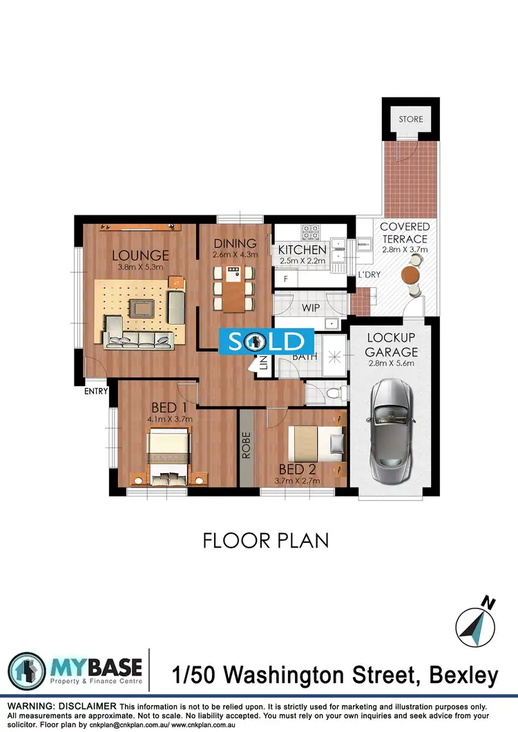 Floorplan of Homely villa listing, 1/50 Washington St, Bexley NSW 2207