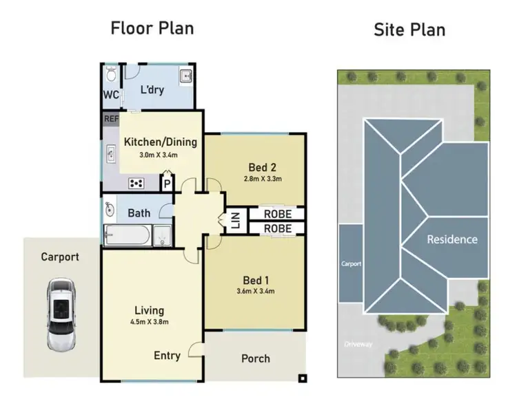 Floorplan of Homely unit listing, Unit 2/18 Russell St, Cranbourne VIC 3977