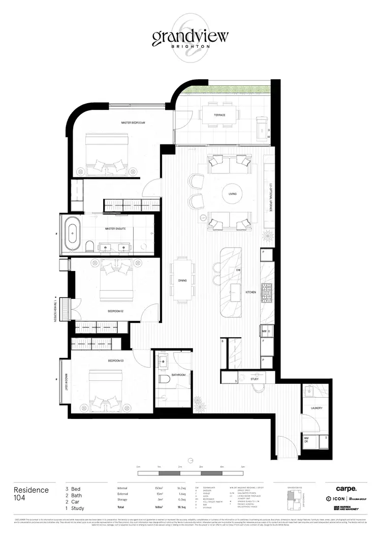 Floorplan of Homely apartment listing, 104/29 Oakwood Avenue, Brighton VIC 3186