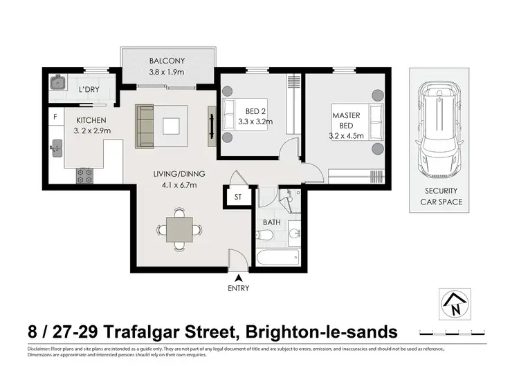 Floorplan of Homely unit listing, 8/27-29 Trafalgar St, Brighton-le-sands NSW 2216