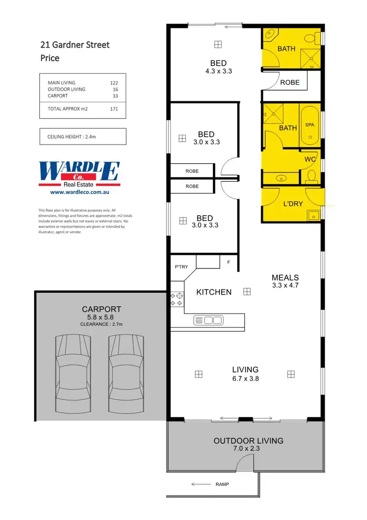 Floorplan of Homely house listing, 21 Gardner St, Price SA 5570