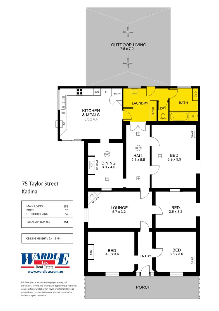 Floorplan of Homely house listing, 75 Taylor St, Kadina SA 5554