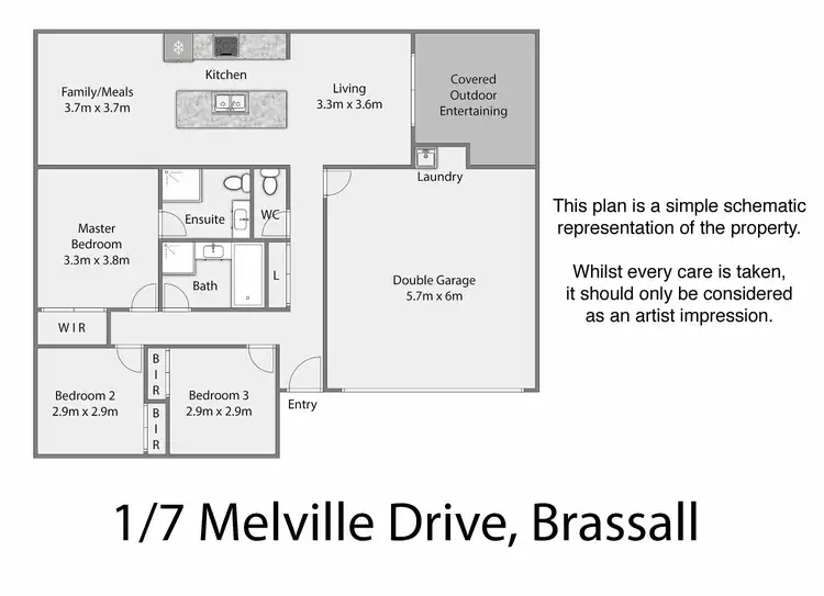 Floorplan of Homely unit listing, Unit 1/7 Melville Dr, Brassall QLD 4305