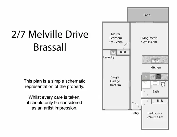 Floorplan of Homely unit listing, Unit 2/7 Melville Dr, Brassall QLD 4305