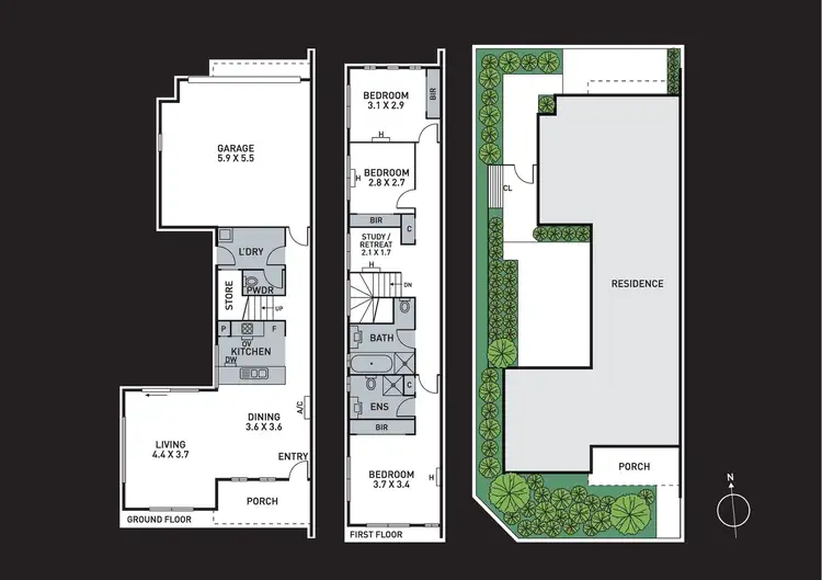 Floorplan of Homely townhouse listing, 16 Old Trafford Way, Officer VIC 3809