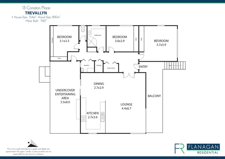 Floorplan of Homely house listing, 13 Coniston Pl, Trevallyn TAS 7250