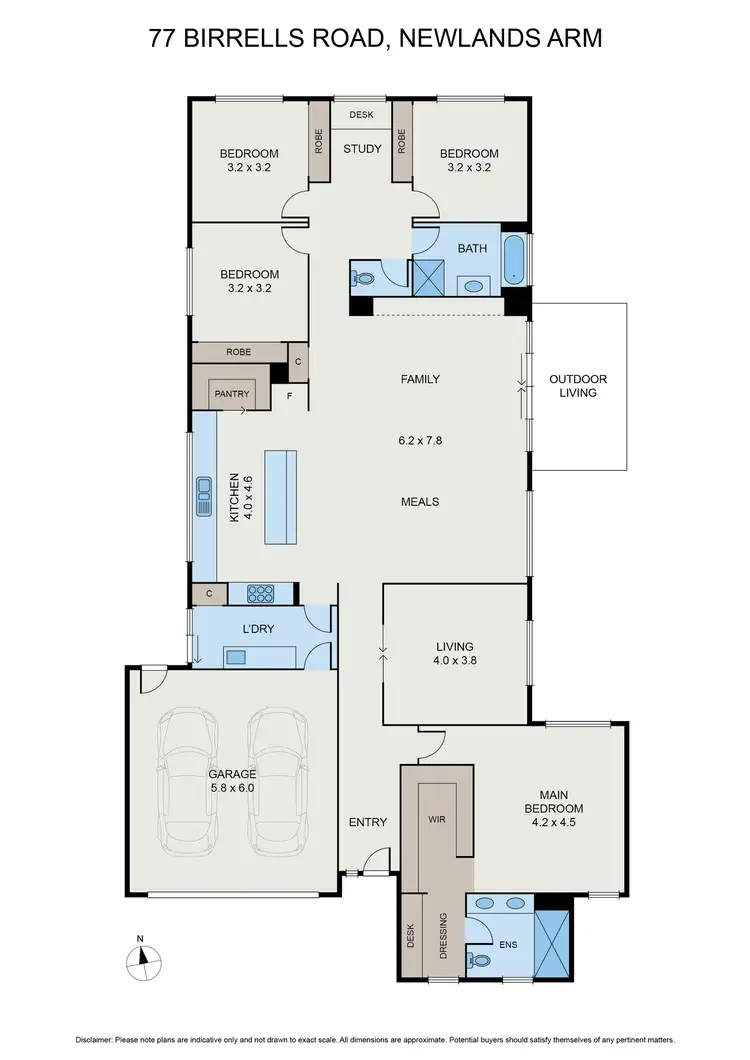 Floorplan of Homely house listing, 77 Birrells Rd, Newlands Arm VIC 3875