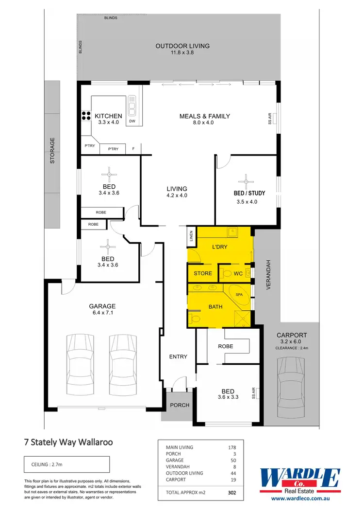 Floorplan of Homely house listing, 7 Stately Way, Wallaroo SA 5556