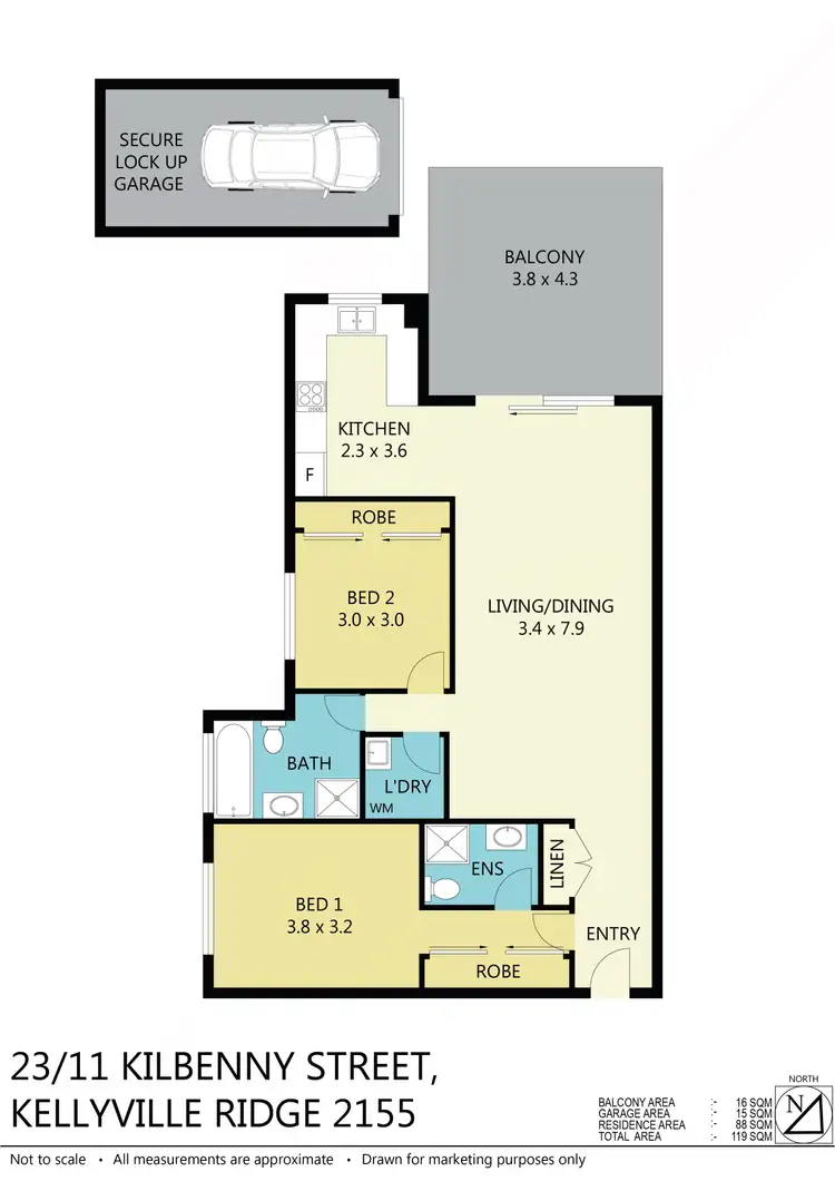 Floorplan of Homely unit listing, Unit 23/11 Kilbenny St, Kellyville Ridge NSW 2155