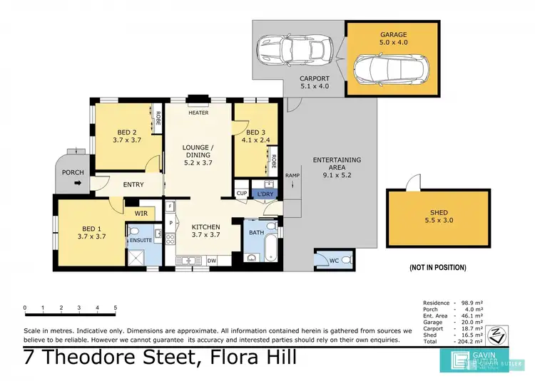 Floorplan of Homely house listing, 7 Theodore St, Flora Hill VIC 3550