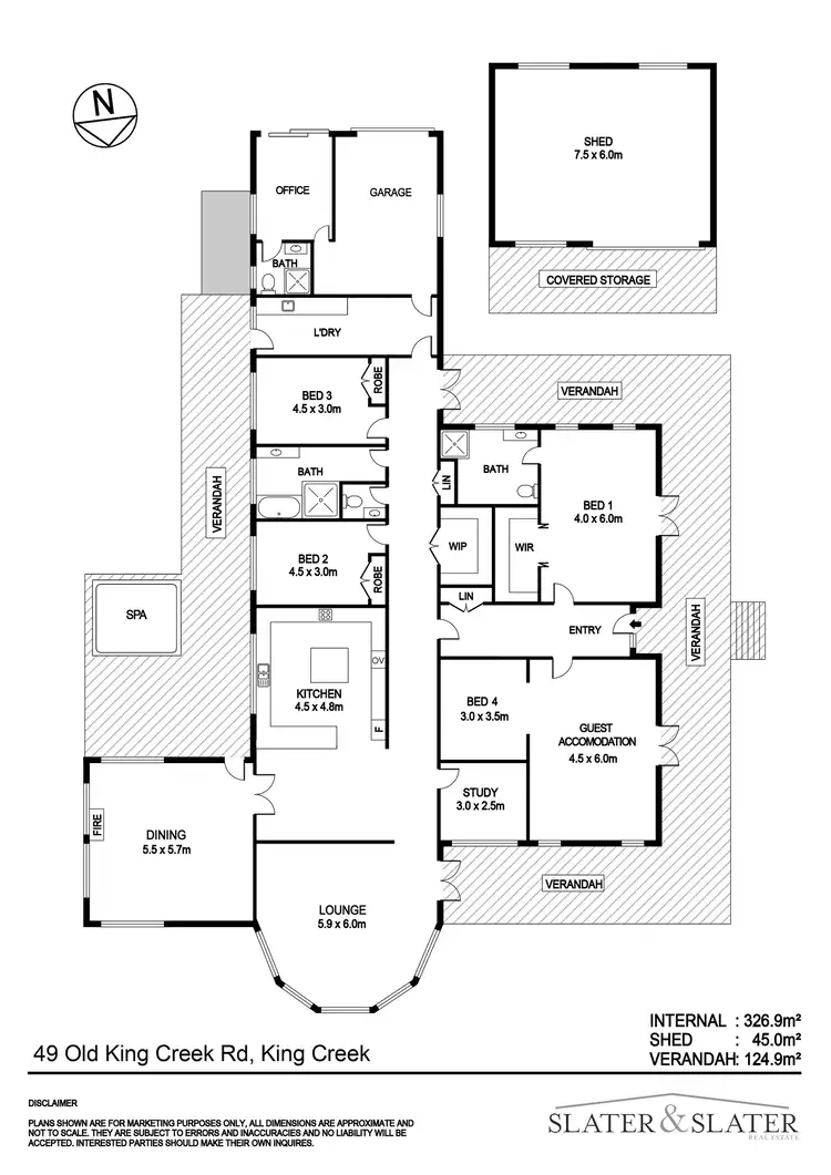 Floorplan of Homely rural property listing, 49 Old King Creek Road, King Creek NSW 2446