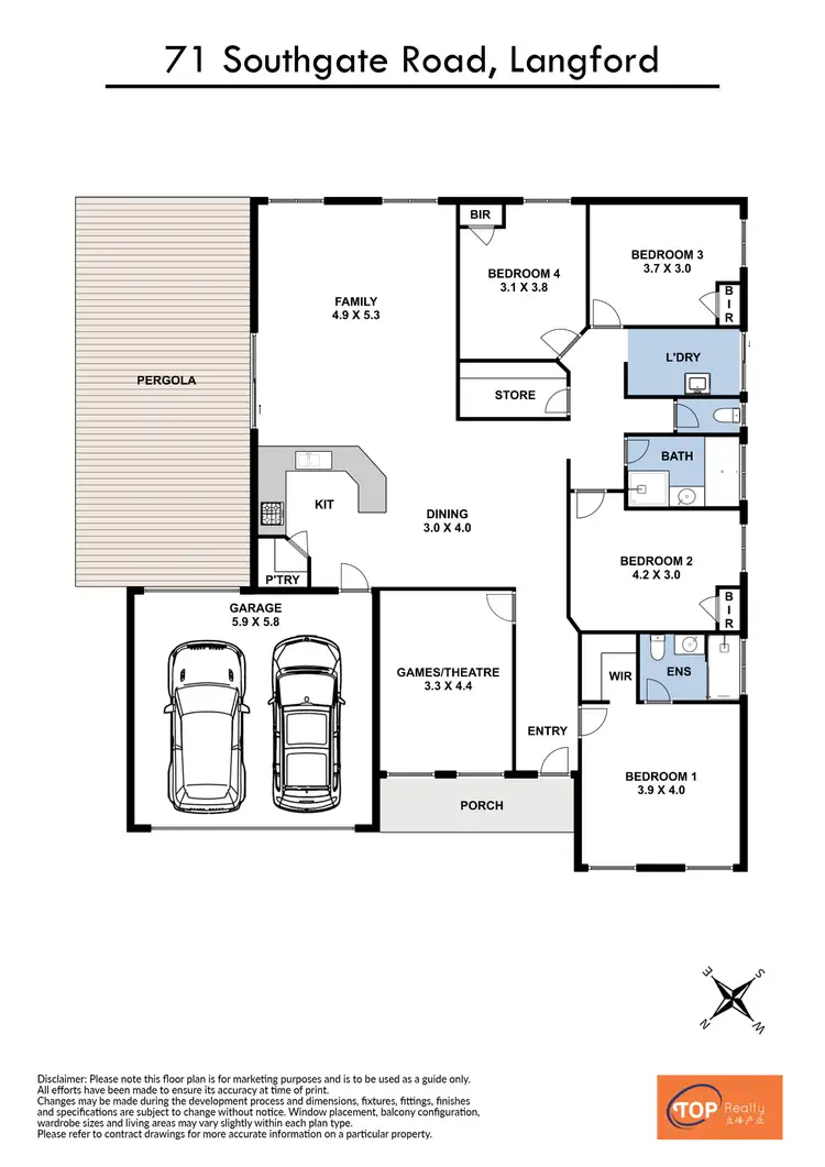 Floorplan of Homely house listing, 71 Southgate Road, Langford WA 6147