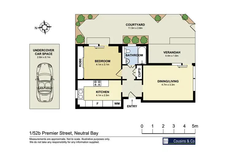 Floorplan of Homely unit listing, 1/52B Premier Street, Neutral Bay NSW 2089