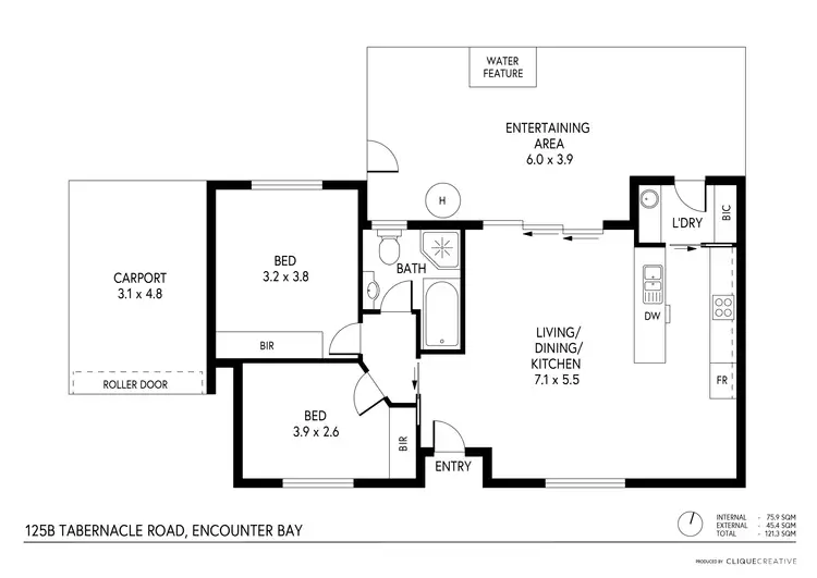 Floorplan of Homely unit listing, 125B Tabernacle Rd, Encounter Bay SA 5211