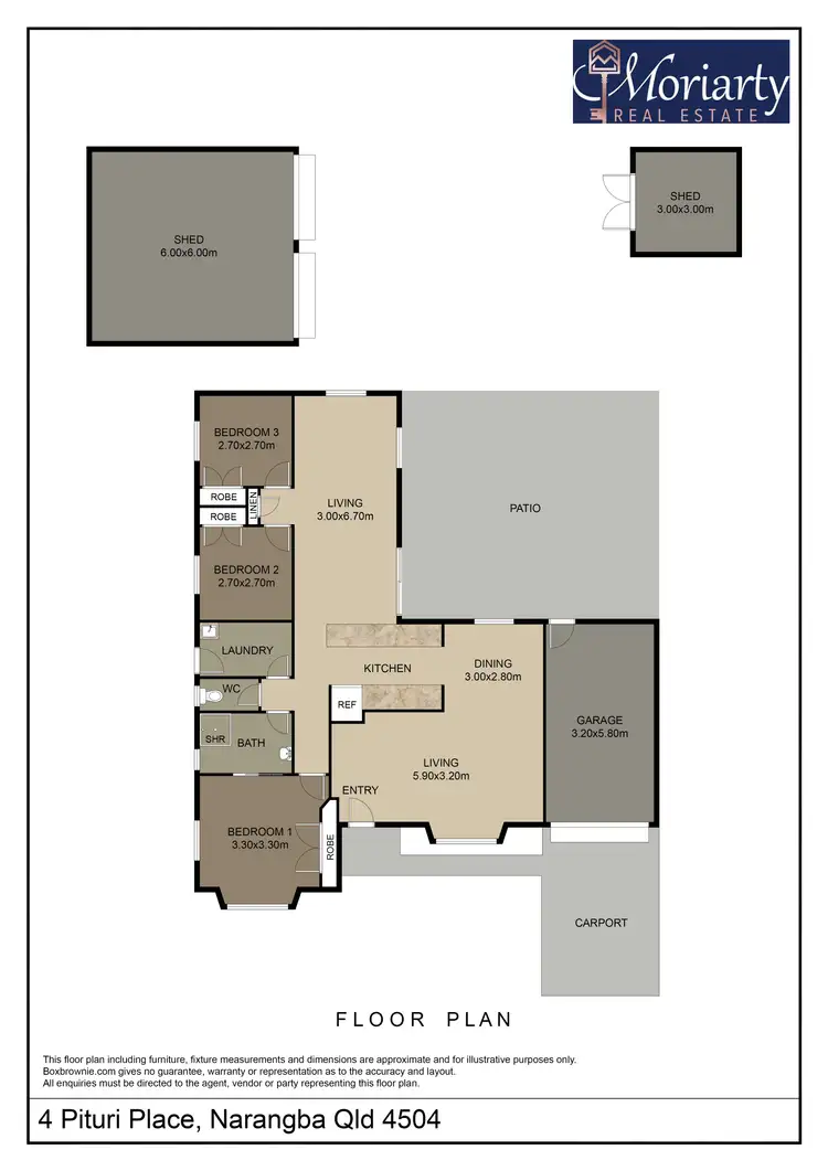 Floorplan of Homely house listing, 4 Pituri Pl, Narangba QLD 4504