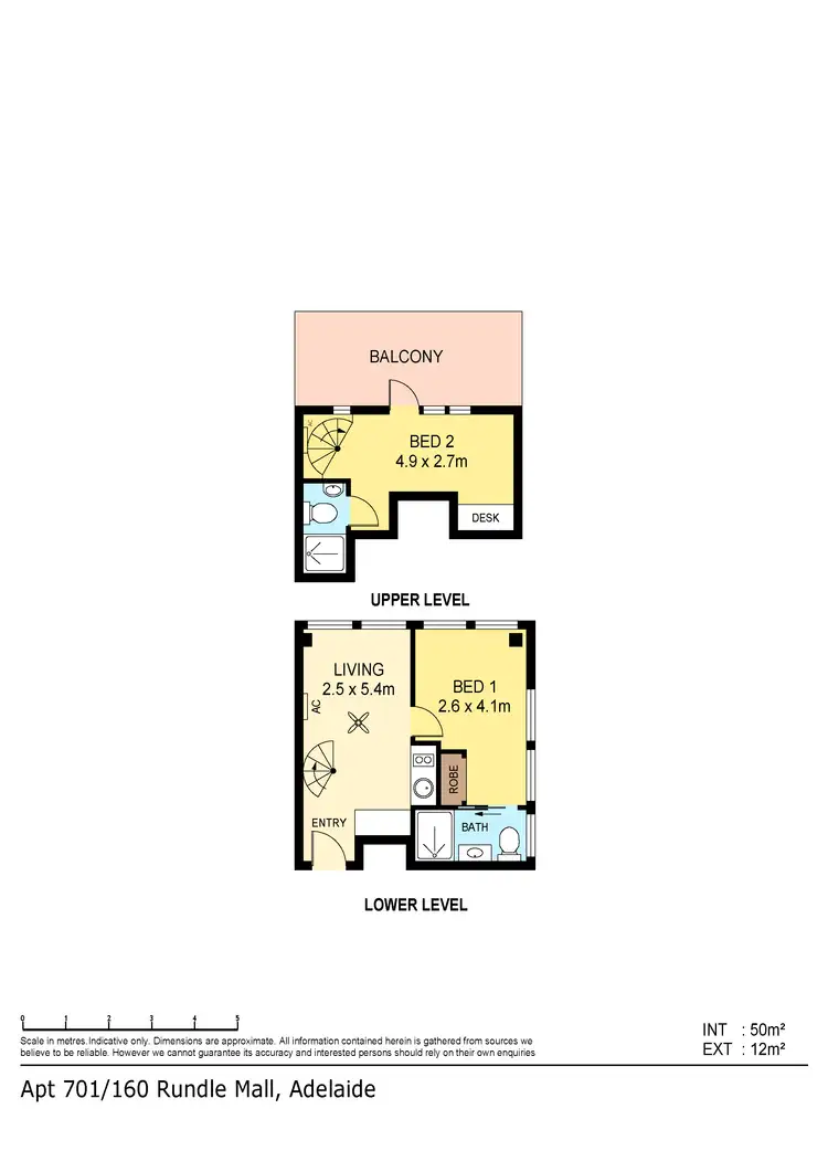 Floorplan of Homely apartment listing, Apt 701/160 Rundle Mall, Adelaide SA 5000