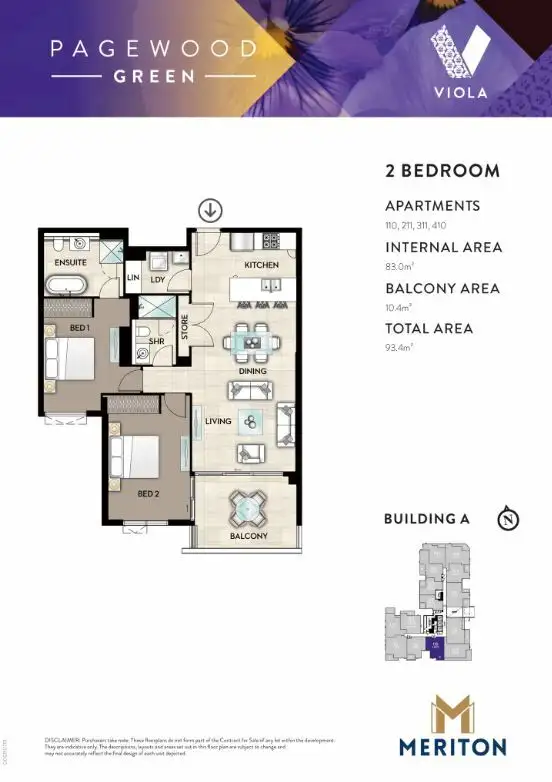 Floorplan of Homely apartment listing, 211/3 Finch Dr, Eastgardens NSW 2036