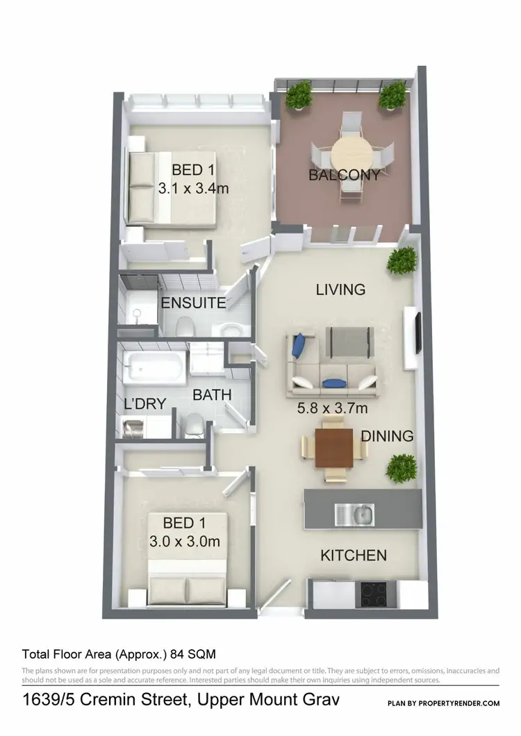 Floorplan of Homely apartment listing, Unit 1639/5 Cremin St, Upper Mount Gravatt QLD 4122