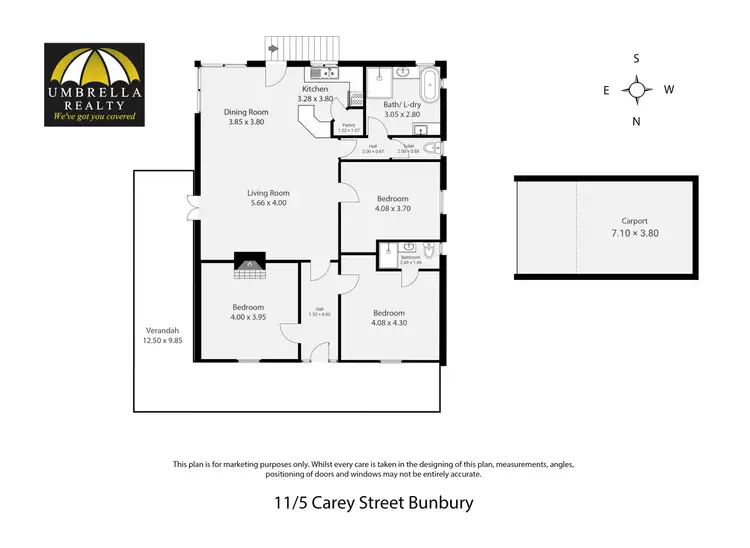 Floorplan of Homely unit listing, 11/5 Carey St, Bunbury WA 6230