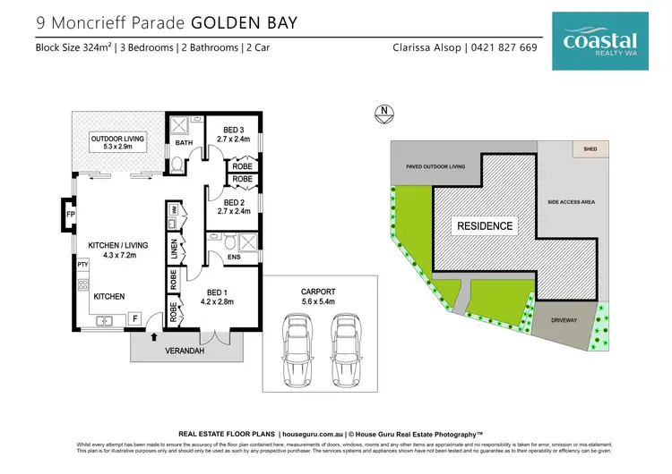 Floorplan of Homely house listing, 9 Moncrieff Pde, Golden Bay WA 6174