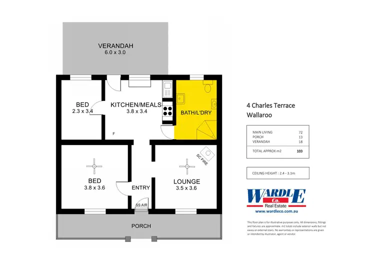 Floorplan of Homely house listing, 4 Charles Tce, Wallaroo SA 5556