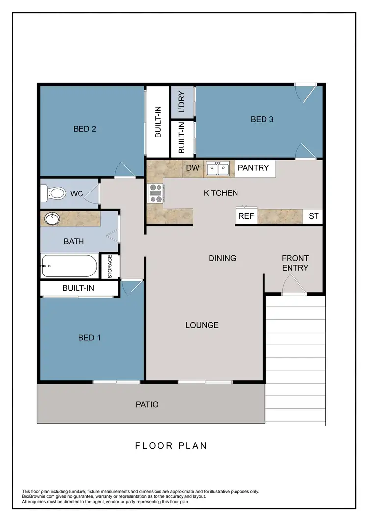 Floorplan of Homely unit listing, Unit 2/64 Warburton St, Castle Hill QLD 4810