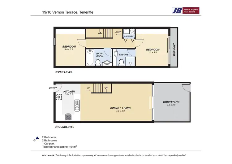Floorplan of Homely apartment listing, Unit 19/10 Vernon Tce, Teneriffe QLD 4005
