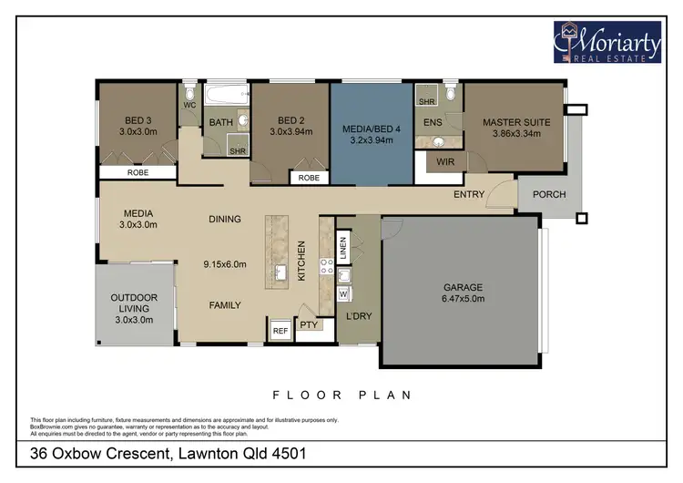 Floorplan of Homely house listing, 36 Oxbow Cres, Lawnton QLD 4501