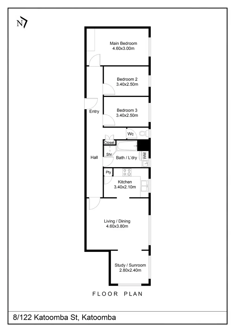 Floorplan of Homely unit listing, Unit 8/122-126 Katoomba St, Katoomba NSW 2780