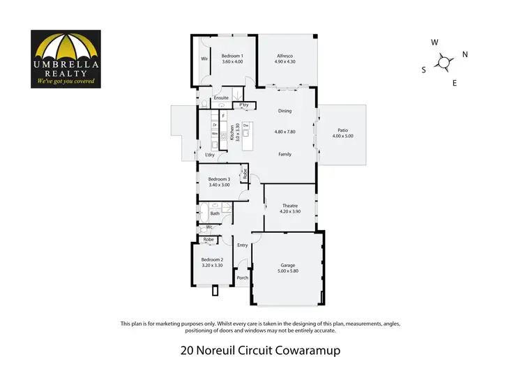 Floorplan of Homely house listing, 20 Noreuil Circuit, Cowaramup WA 6284