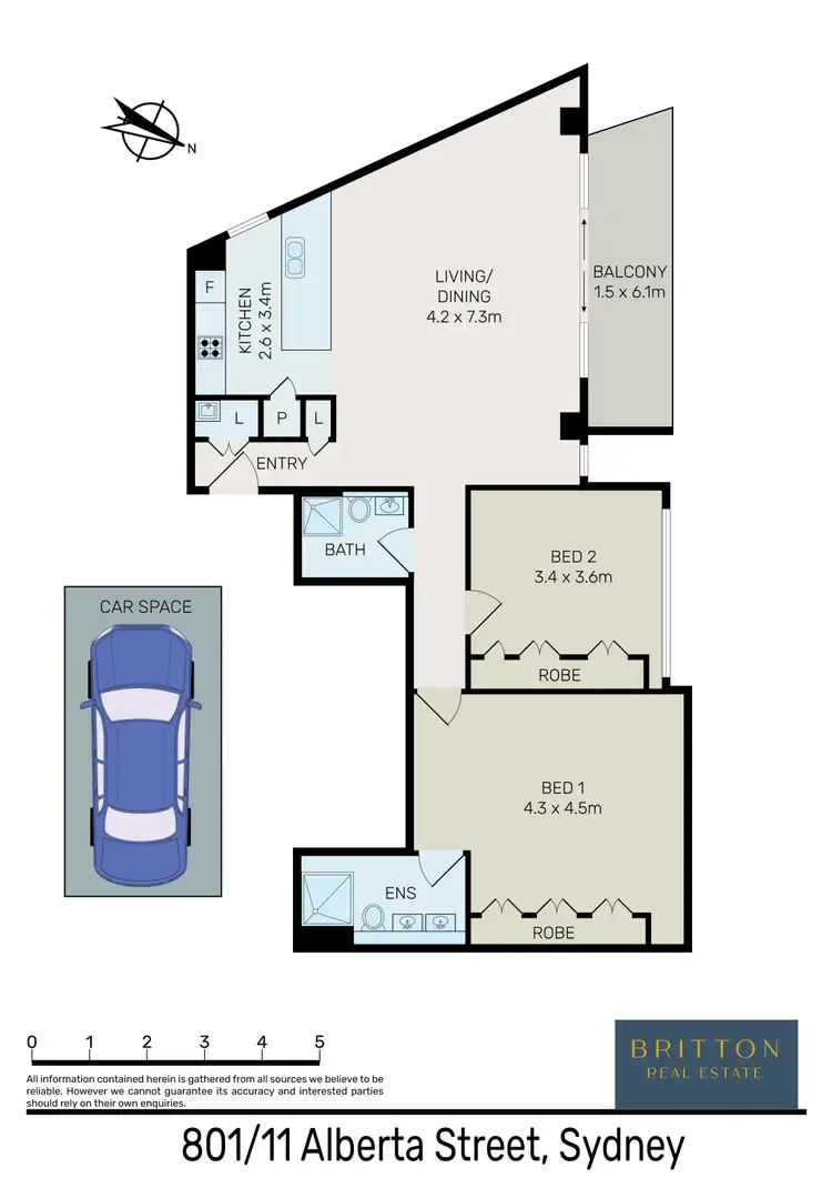 Floorplan of Homely apartment listing, 801/11 Alberta St, Sydney NSW 2000