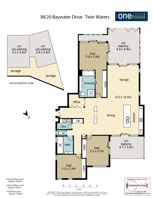 Floorplan of Homely apartment listing, Unit 38/20 Baywater Dr, Twin Waters QLD 4564