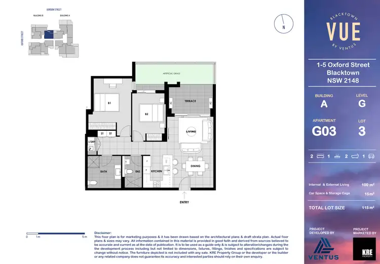 Floorplan of Homely apartment listing, Unit G03/1 Oxford Street, Blacktown NSW 2148