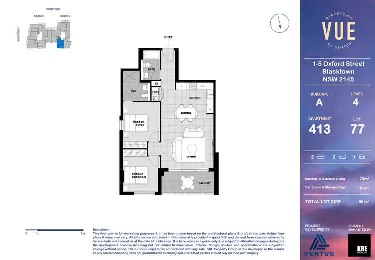 Floorplan of Homely apartment listing, Unit 413/1 Oxford Street, Blacktown NSW 2148