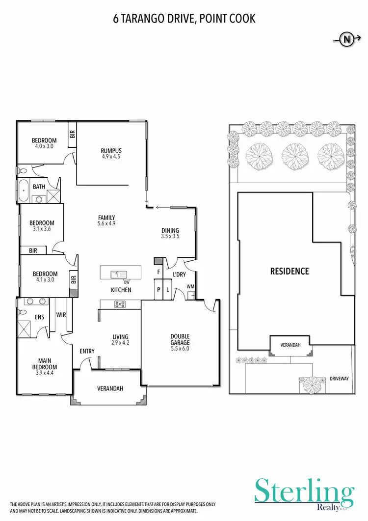 Floorplan of Homely house listing, 6 Tarango Drive, Point Cook VIC 3030