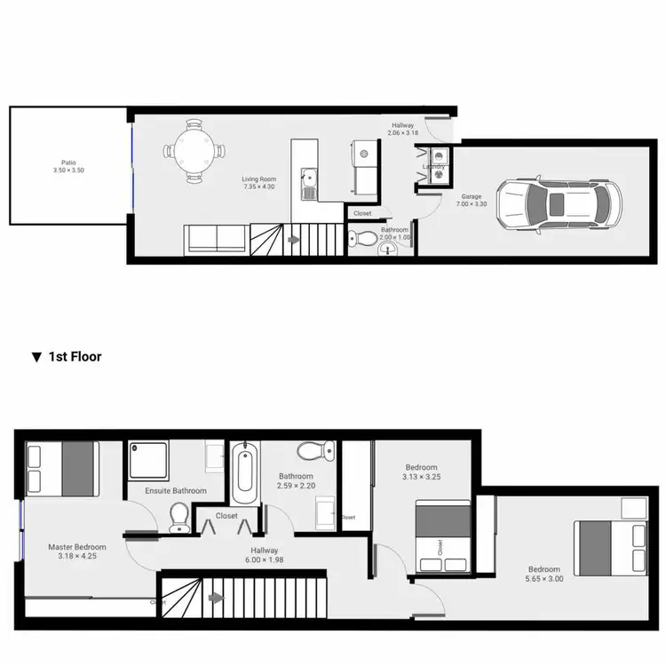 Floorplan of Homely townhouse listing, Unit 145/7 Giosam St, Richlands QLD 4077