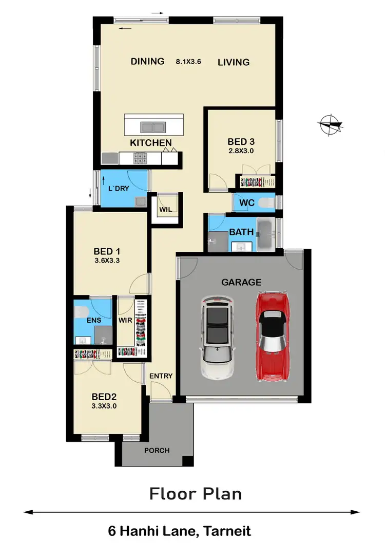 Floorplan of Homely house listing, 6 Hanhi Lane, Tarneit VIC 3029