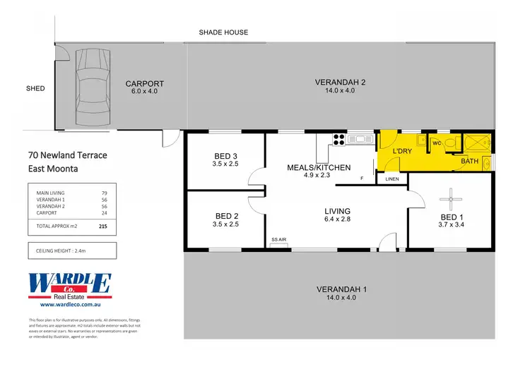 Floorplan of Homely house listing, 70 Newland Tce, East Moonta SA 5558